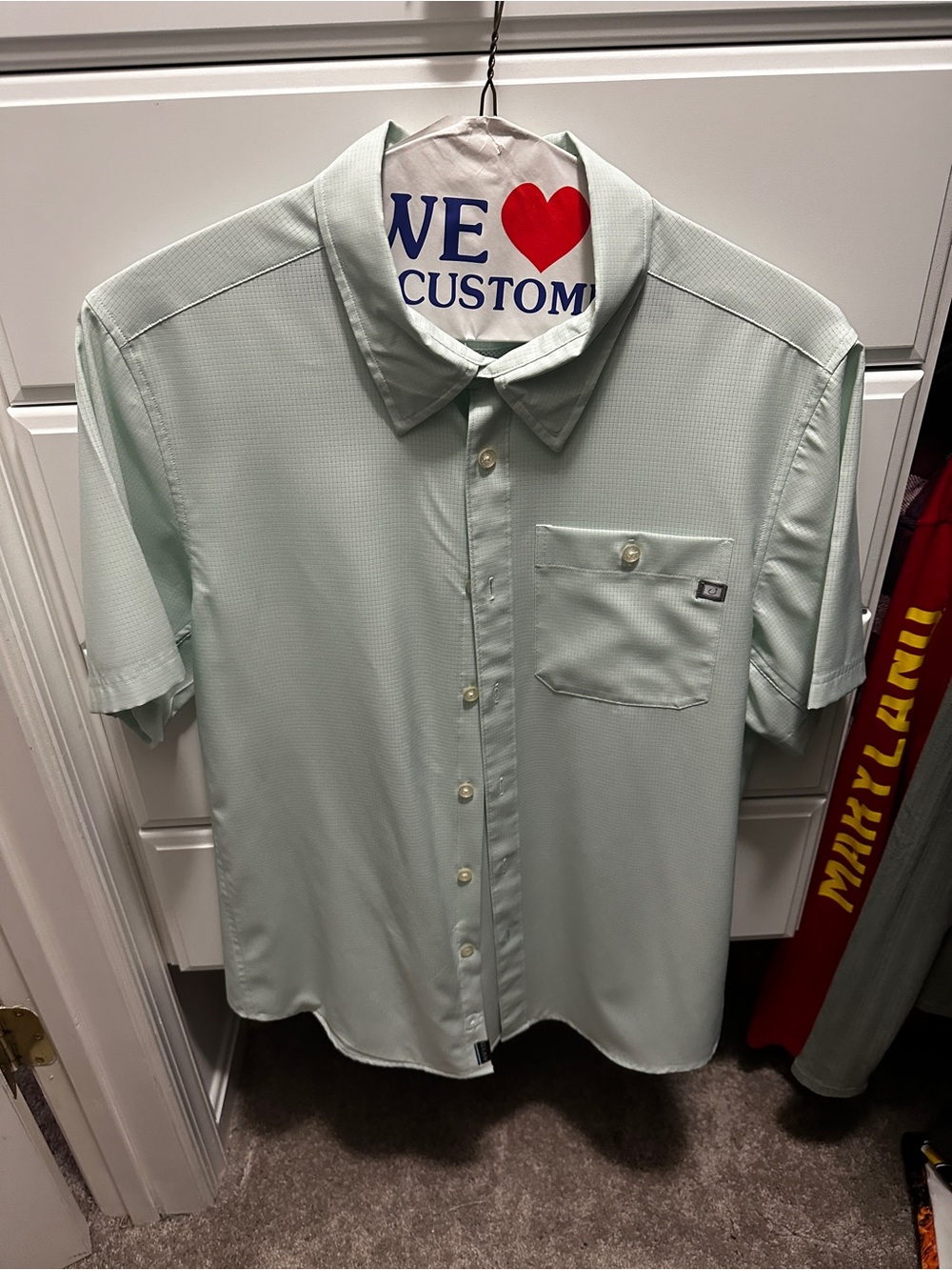 Men's Avid Short Sleeve Casual Button-Down Shirt - Light Green